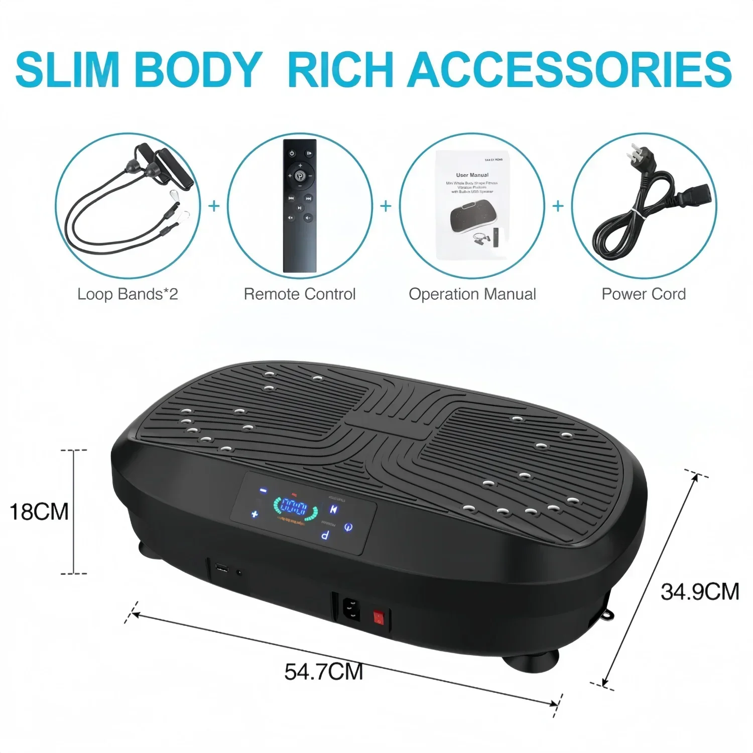 מכונת תרגול פלטת רטט בעלת עוצמה גבוהה של 120 רמות, פלטת רטט לאימון גוף מלא, אידיאלית לכושר ושחזור