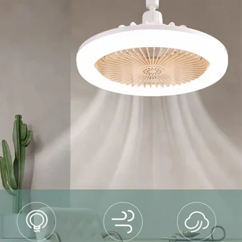 Ceiling Fans with Remote Control and Light Lamp Fan E27 Converter Base Smart Silent Ceiling Fans for Bedroom Living Room 6