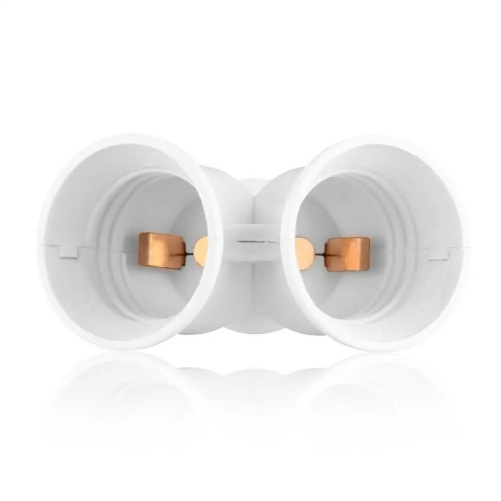 Description Picture 2 of itemLight Lamp Bulb Socket Portable Copper Contact 2 In 1 E27 To 2-e27 High Quality Accessories Tools Screw E27 Led Base Household