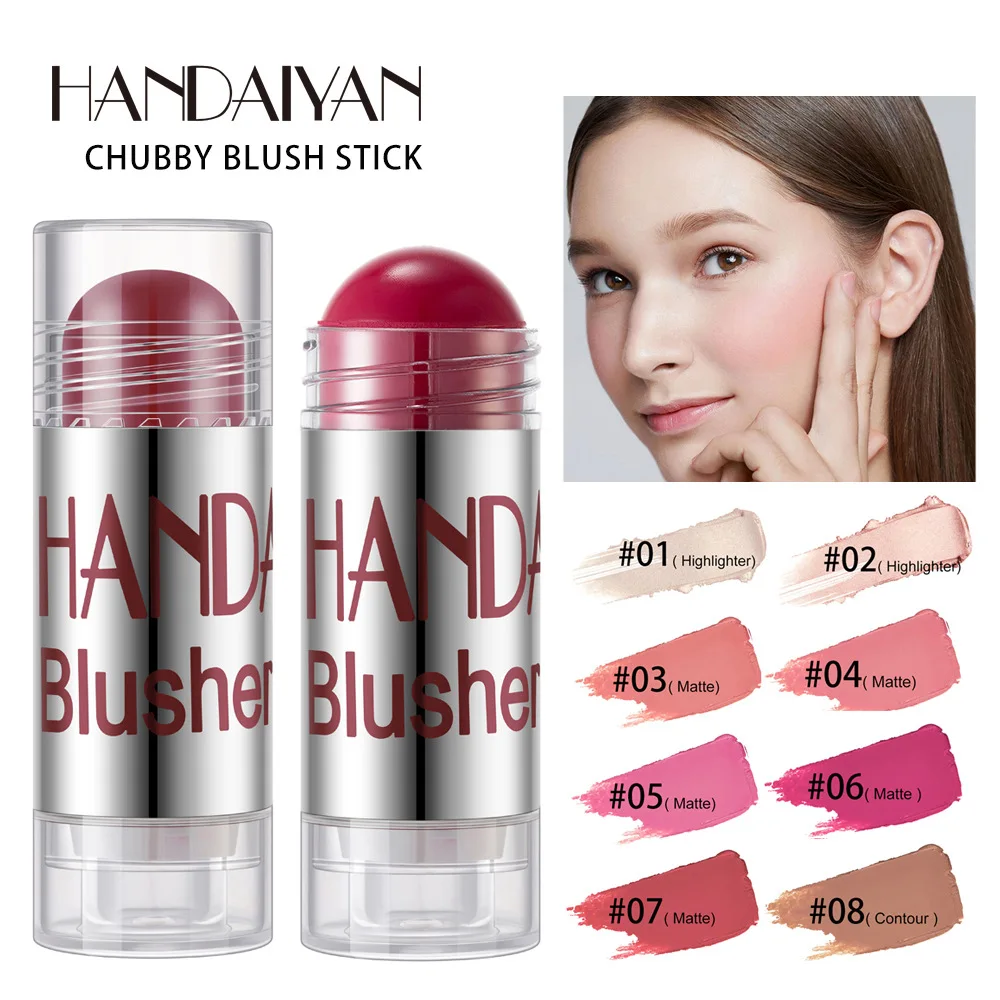 HEALLOR 2021 New Makeup Cream Blush Stick Face Makeup Shimmer Contour 