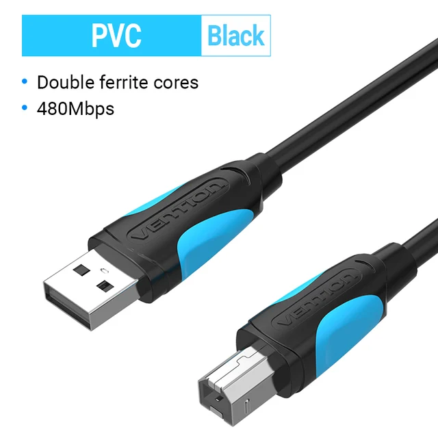 USB Printer Cable USB Type B Male to A Male USB 2.0 Cable for Canon Epson HP ZJiang Label Printer USB 2.0 Printer Cable