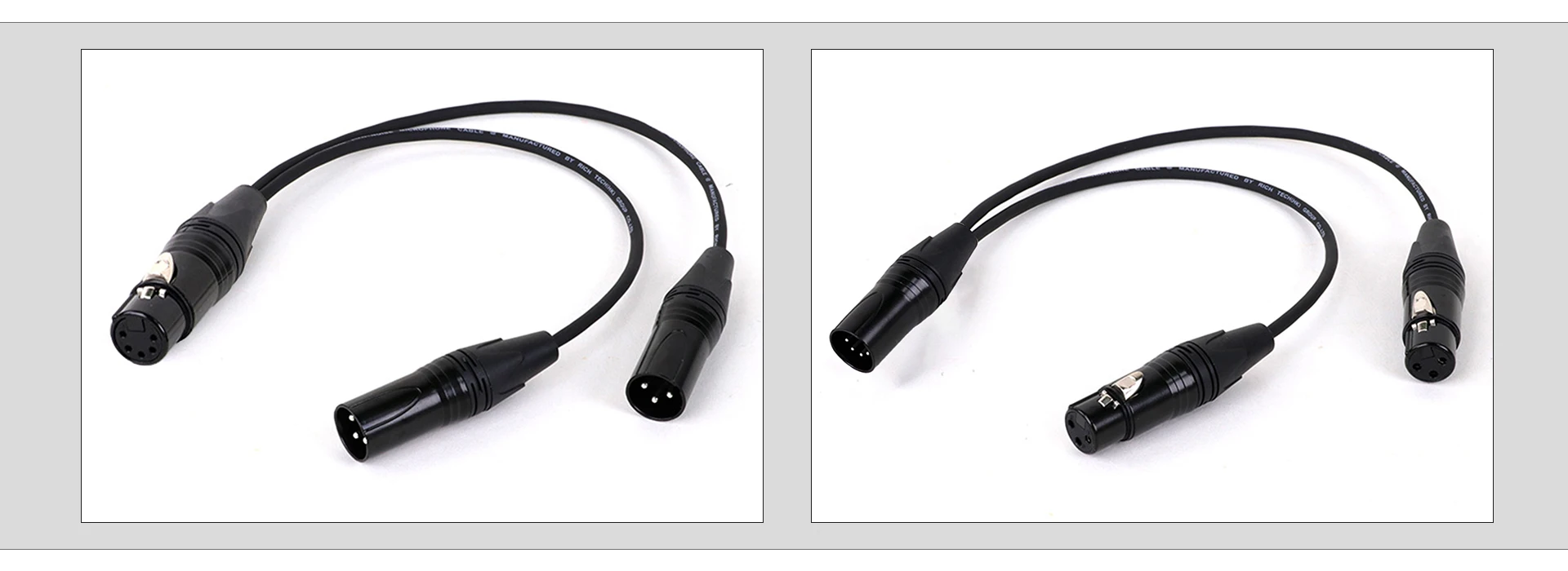 Y-Splitter-Audiokabel, 5-poliger XLR-Buchsenstecker auf zwei 3-polige XLR-Stecker, 5-poliger XLR-Stecker auf zwei 3-polige XLR-Buchsen, farbiges XLR-Adapterkabel – Detail 4