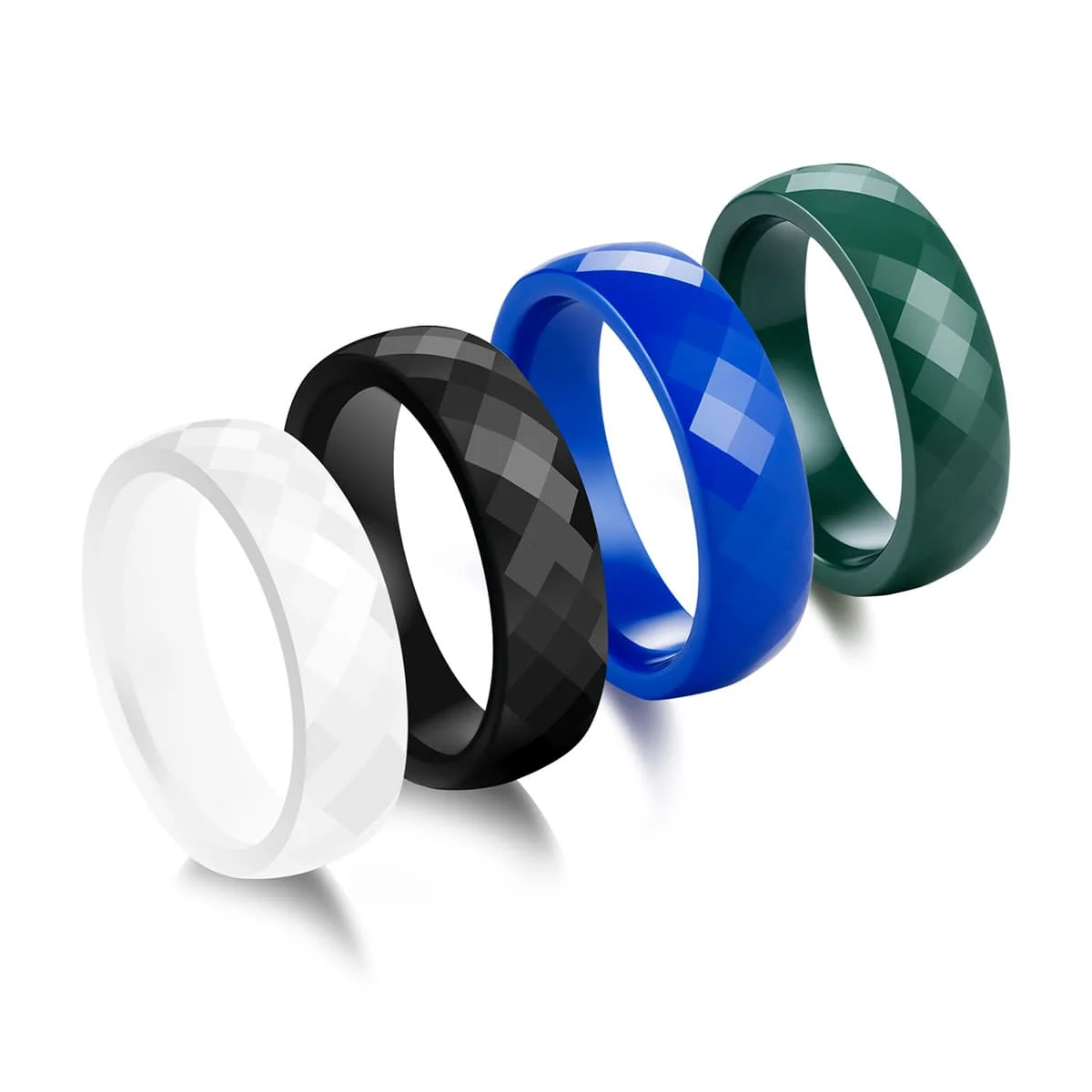 Hypoallergenic Men's Ceramic Ring - 6mm Comfort Fit Band in Multicolor Options, Elegant Fashion Jewelry Gift