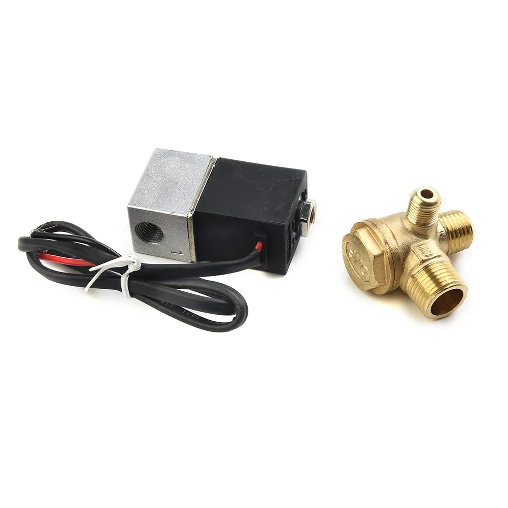 

Uni Directional Solenoid Valve for Air Compressor Components LED Light and Wire Lead Available DC12V Coil Voltage