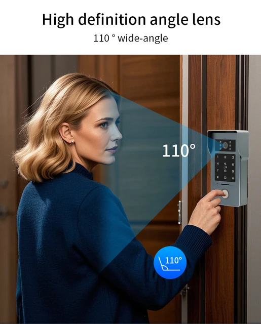 Tuya 1080P 7/10 Inch Color Touch Screen Video Intercom Kit with 2-Wire Analog and Wi-Fi for RFID Access Control System 4