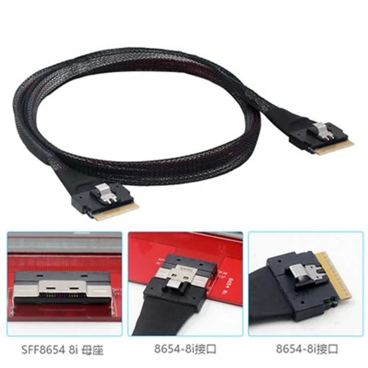 

Тонкий кабель для сервера SFF-8654 to 8654 8i, кабель для передачи данных дисков 0,5 м 0,8 м