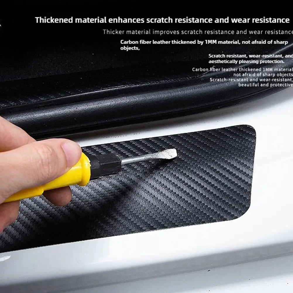 Universal Car Door Sill Protector Strips - Anti-Scratch Decorative Trim