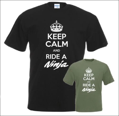 

Футболка мужская летняя с надписью Keep Calm And Ride A Ninja