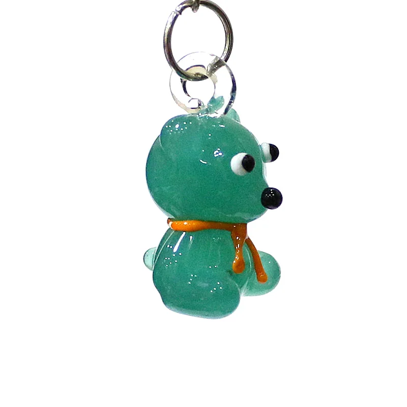 Cute Mini Glass Bear Figurine Charm Pendant Ornaments for Diy Women Jewelry Necklace Making Accessories or New Year Decor Gifts 3