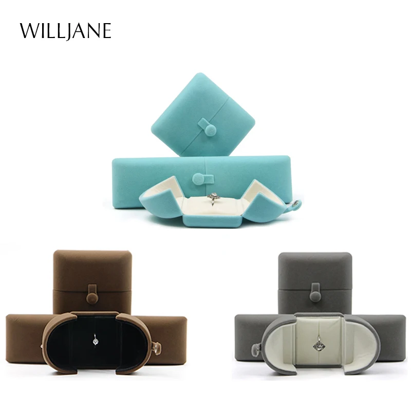 Quality Earrings Couple Rings Storage Jewelry Box Double Open with Snap Lock Case Kit Pendant Necklace Gift Chain Packaging Box