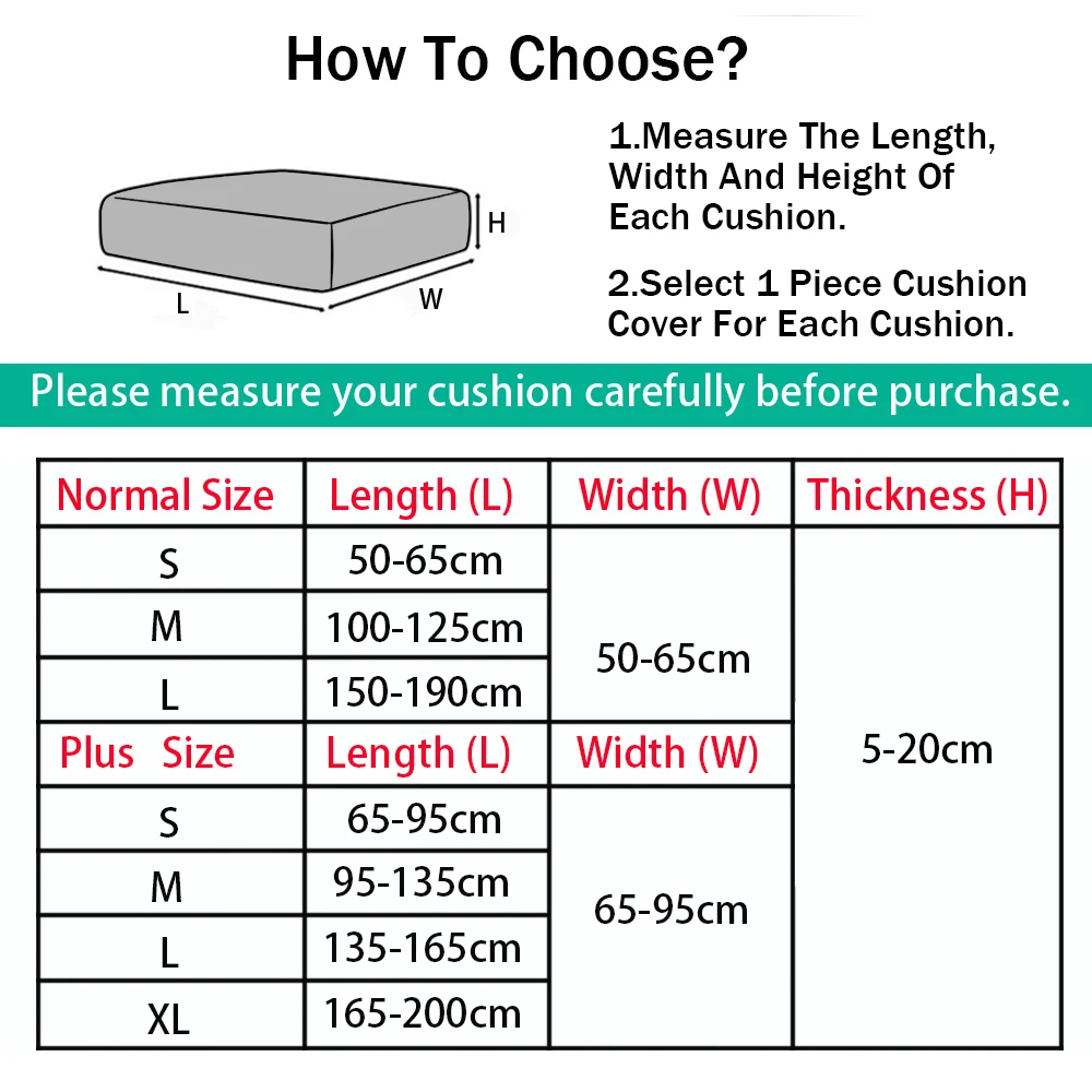 1/2/3/4 Seater Sofa Seat Cushion Cover for Living Room Pets Kids Furniture Printing Stretch Washable Removable Chair Seat Cover 5