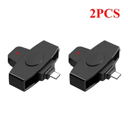 Portable CAC Smart Card Reader with Multi - OS Support - Ideal for Bank and Tax Declaration Use (2pcs)