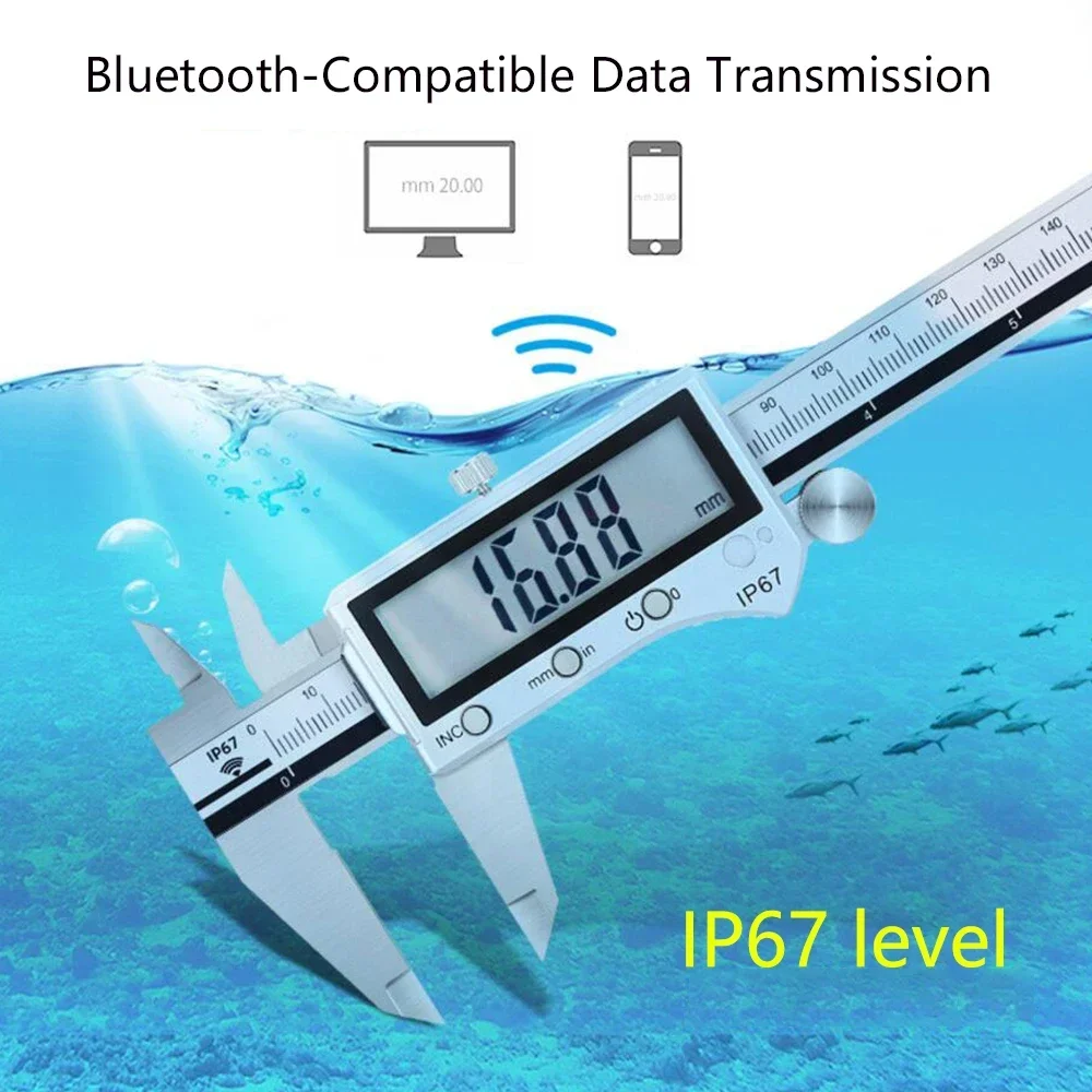 

Штангенциркуль, совместимый с Bluetooth, 0-150/200/300 мм