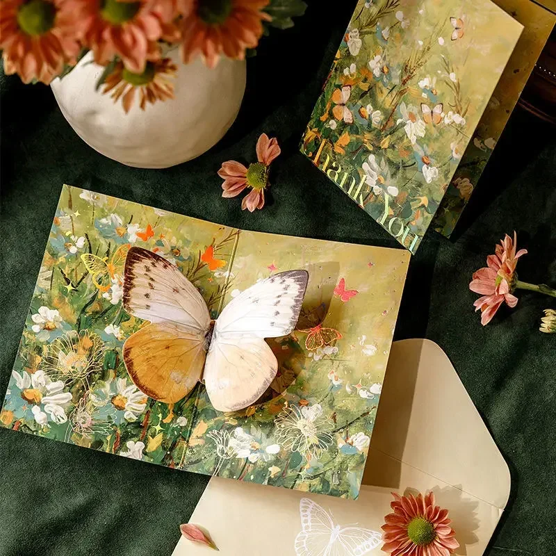 Up with paper Biglietto di compleanno pop-up con motivo floreale