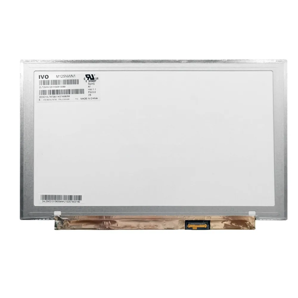 Slim tn hd Lcd para Lenovo Thinkpad Hb125wx1200 Fit B125xtn01.0 Hw0a M125nwn1 R1r0 X230s X240 X250 X260 X270 X280 125 em - Imagem 4