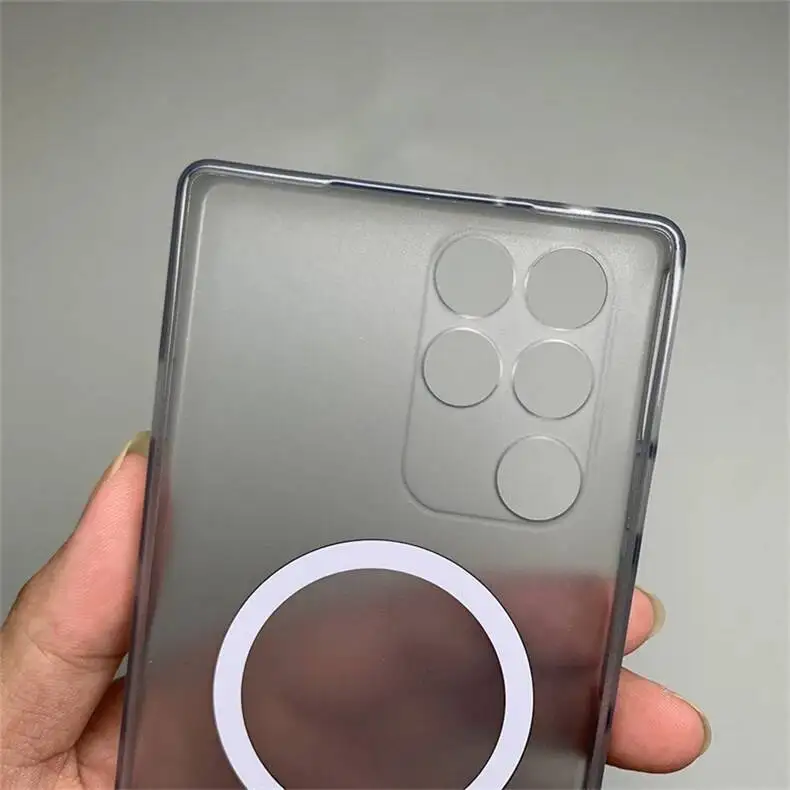 Magnetic Matte Transparent Soft Silicone Protective Case