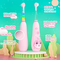 Seago Kids Electric Toothbrush Sonic Child Dolphin Colorful Observing LED 2 mins Smart Timer IPX7  Waterproof Teeth Cleaning 2