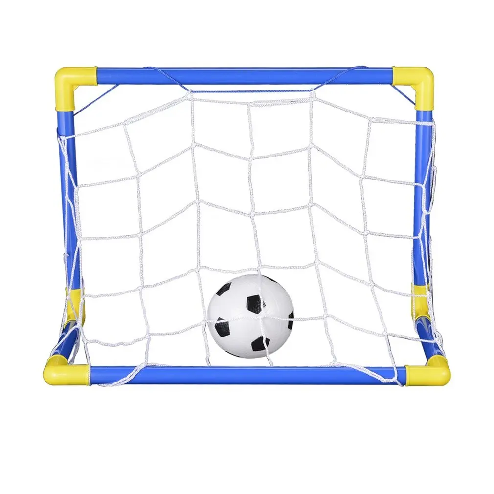 

Folding Mini Football Soccer Goal Post Net Set with Pump Kids Sport Indoor Outdoor Games Toys Child Birthday Gift Plastic