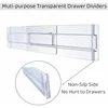 Drawer Dividers Adjustable Kitchen Expansion Contraction Combination Drawer Organizer Clear Plastic Organizer Storage Box 6