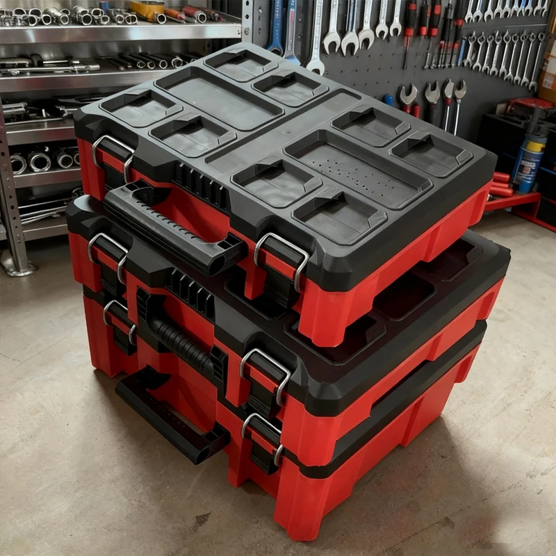 대용량 공구함, 충격 방지 하드 케이스, 하드웨어 공구함 정리함, 휴대용 공구함, 자동차 정비사용 공구함 정리함