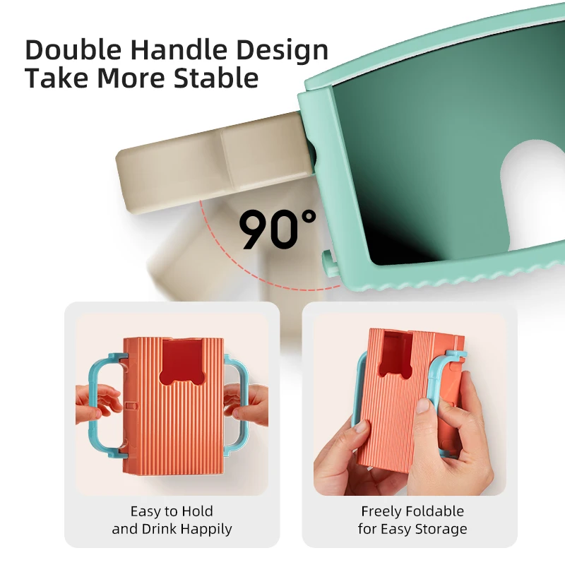Adjustable Toddler Juice Box Holder - Baby Food and Juice Box Anti-Extrusion Bracket， Milk Carton Cup Holder with Portable 3