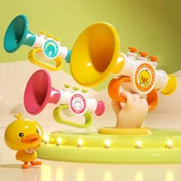Children Trumpet Toys Yellow Duckling Whistle Cartoon Rabbit Dinosaur Blow Blow Trumpet Kids Musical Instrument Combination Toys 1