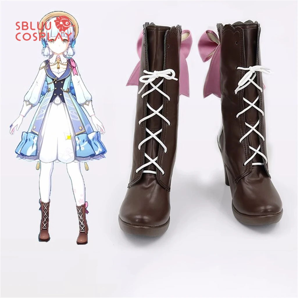 

SBluuCosplay Genshin Impact Kamisato Ayaka Cosplay Shoes Custom Made Boots