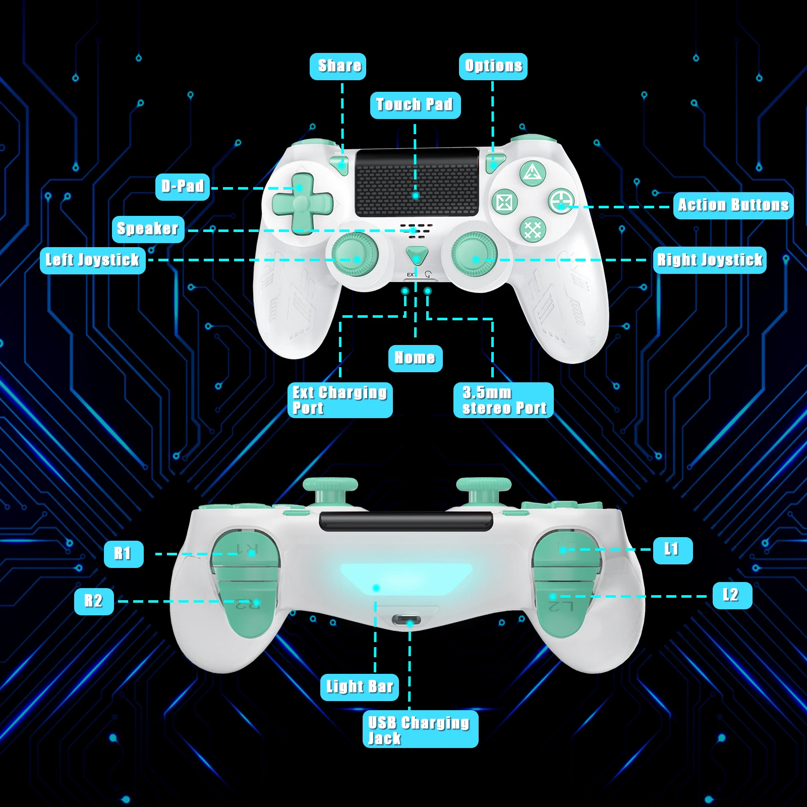 Dualshock4 gamepad for Sony ps4 controller Vibration Joystick Support