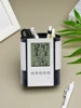 Perpetual Calendar Pen Holder Anti Slip Base Date Time Display Temperature Detection Desktop Storage Decorative Clock Pen Holder 1