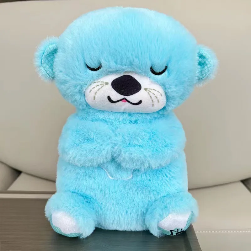 New Breathing Sound and Light Cute Kitty Panda Baby Winnie the Pooh Baby Lulls to Sleep Music Soothing Doll plush toy