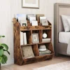 Kids Bookshelf, Toy Storage Organizer, Bookshelf for Kids, 5 Compartments and 3-Layer Shelves, Bookcase Footboard 2