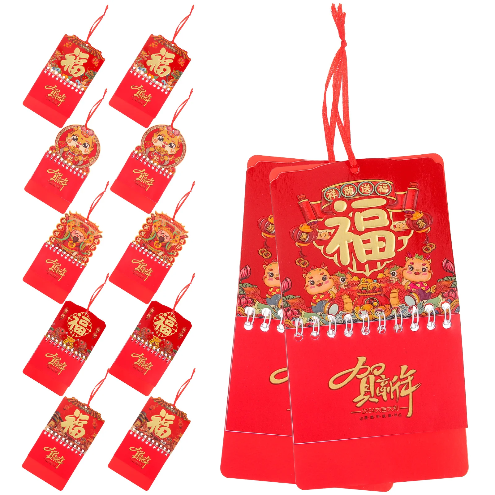 

Mini Chinese Wall Calendar 2024 Year The Dragon Lunar Tearable Flip Fu Good Luck