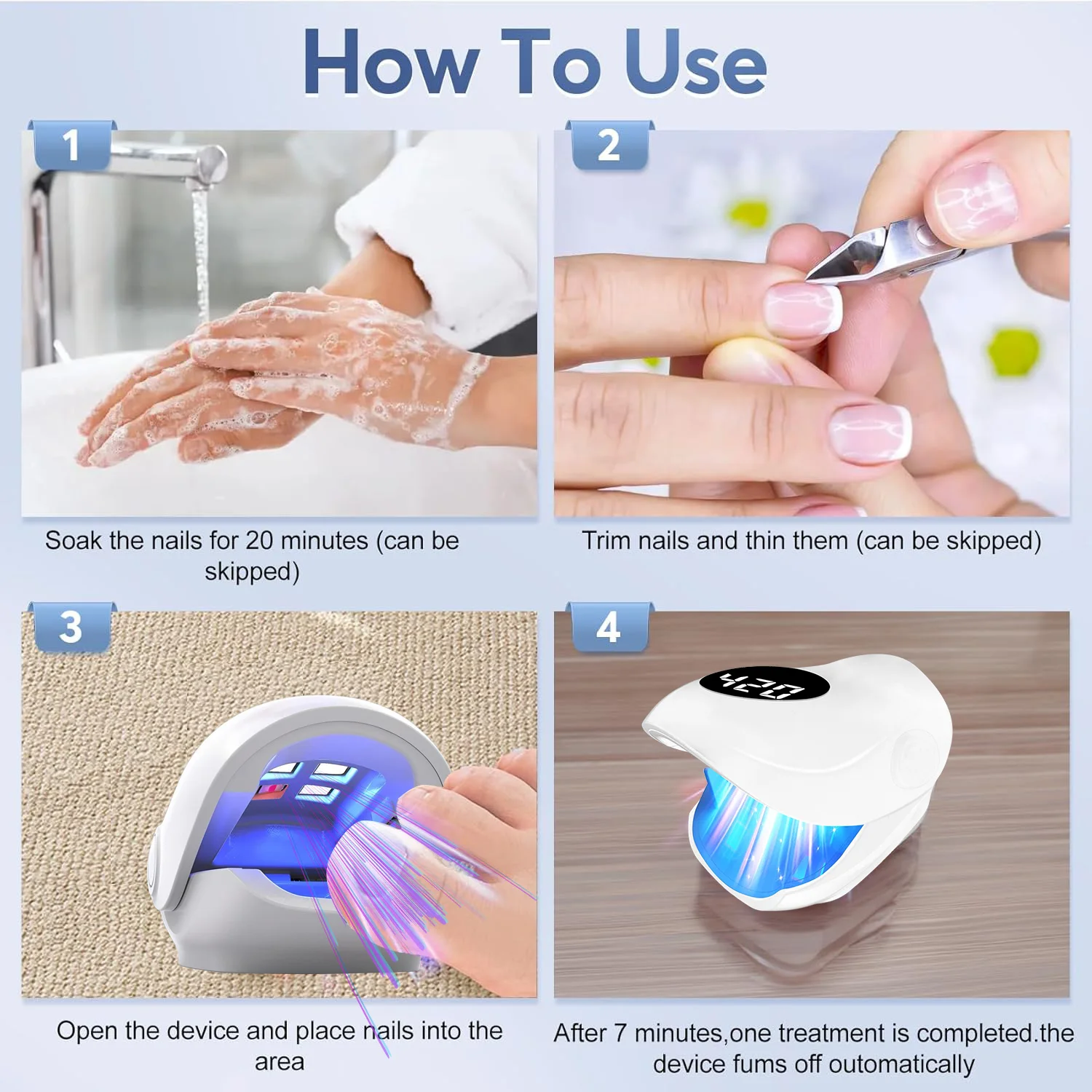 Infrared And Blue Light Nail Treatment Device For Onychomycosis_voghion.com