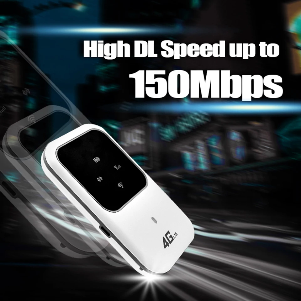 GOWENIC Router Portatile 4G LTE PW100 - Modem Wireless Plug And Play Con Batteria 10000 MAh, Fino A 300 Mbps, Per Europa Asia Africa, Condivisione Per 10 Dispositivi - 3