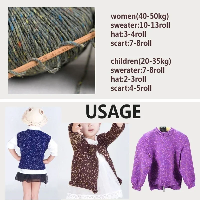 Knitting Knicker Yarn Crochet Soft Scarf Sweater Hat Yarn Medium Thick Hand Crocheted for Knitting Lot 50g/roll crochet yarn