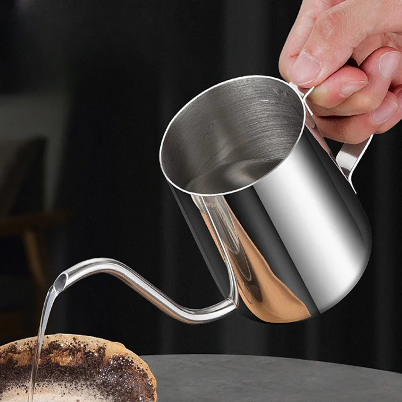 Hand Brewed Coffee Pot Ear Filter Long Mouthed Fine Mouthed Stainless Steel Goose Neck Mouth