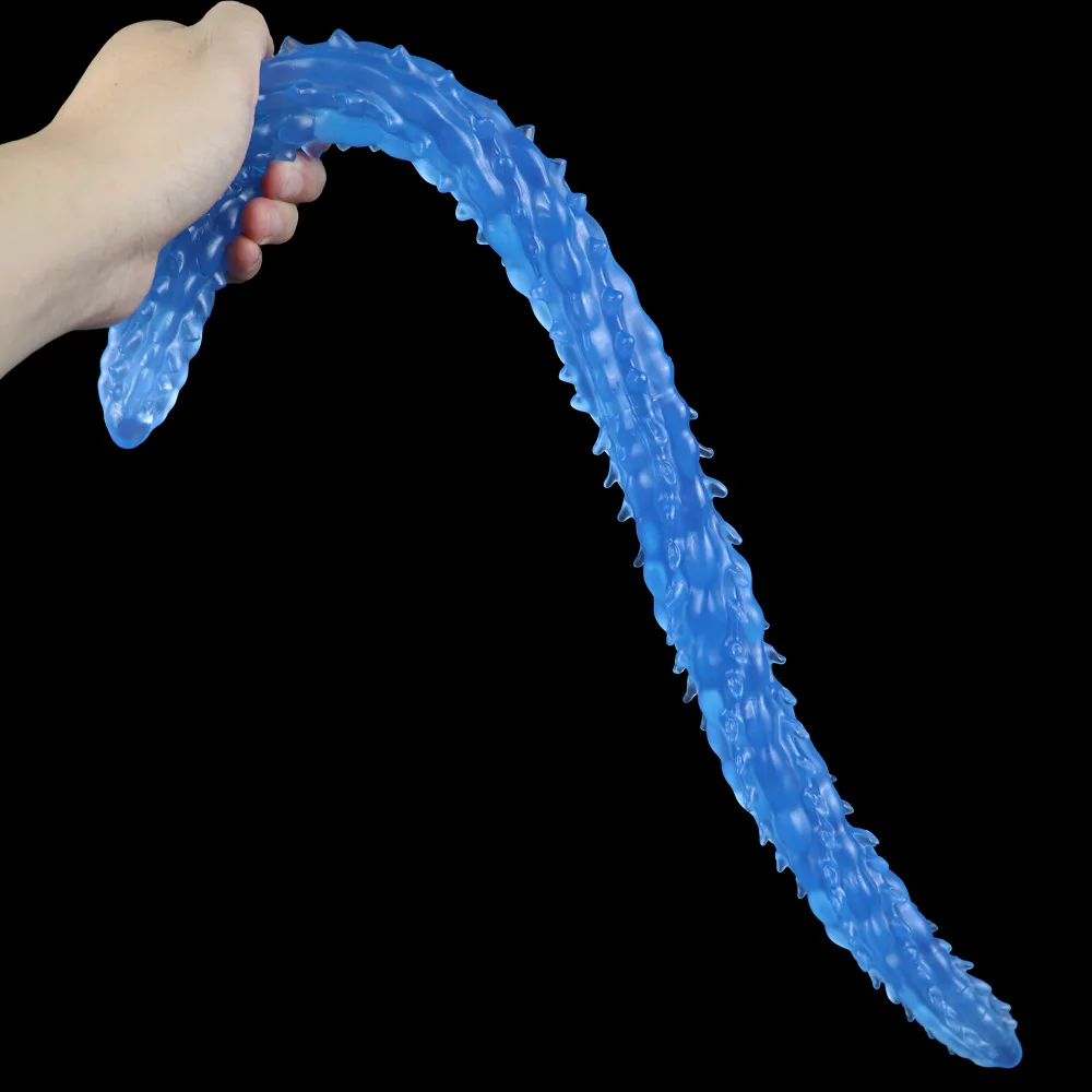 Plug anal long à reliefs pour massage prostatique et stimulation_voghion.com