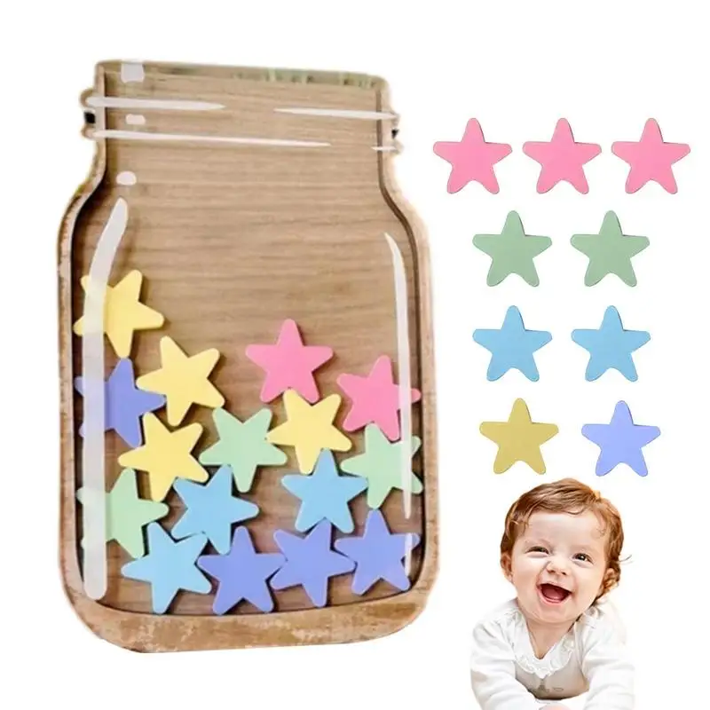 Star Jar Reward System Magnetic Reward Jar For Kids - 100 Star Behavior ...