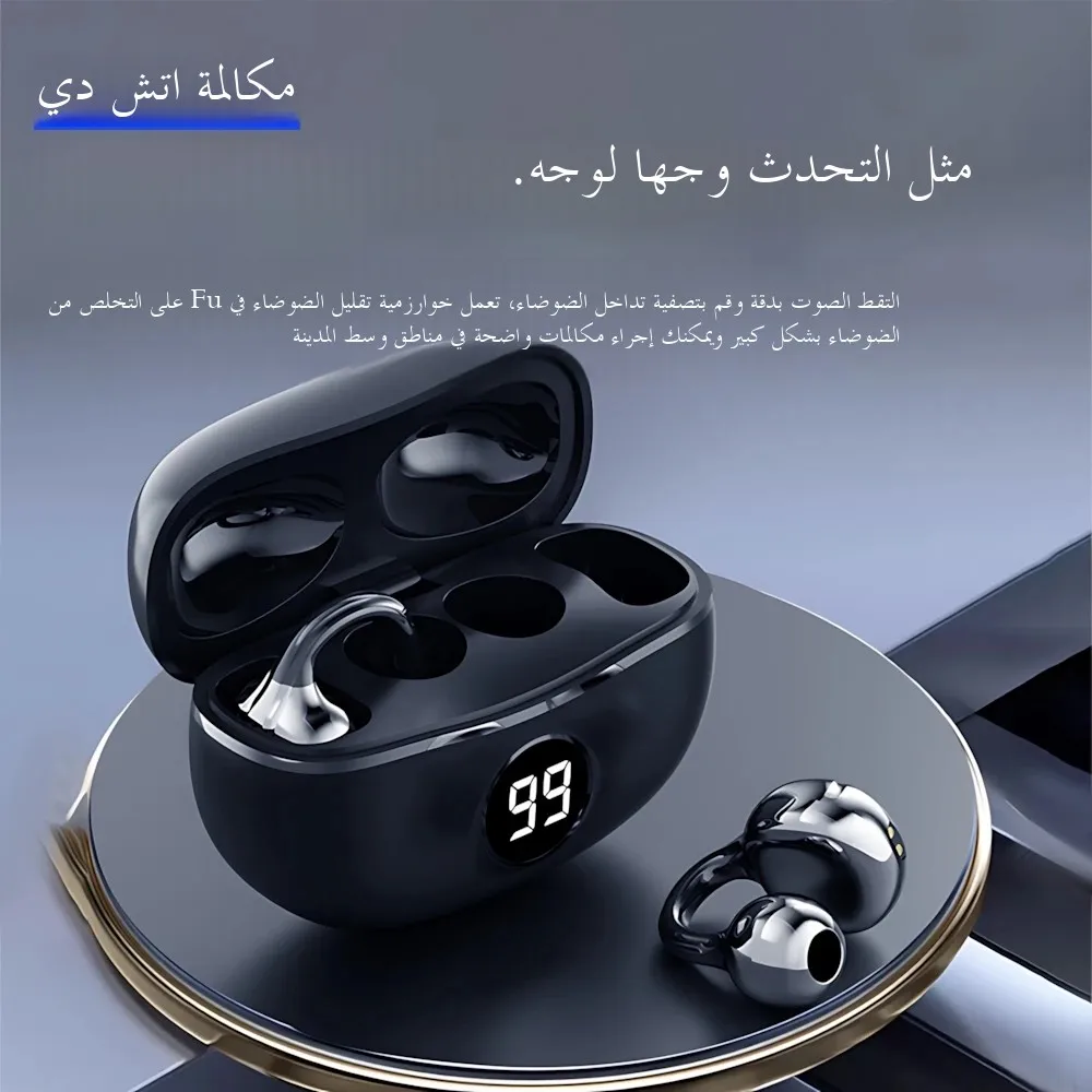 Original Ows Ear Clip Earphones Bluetooth 5 3 Wireless Earphone Enc Hd Call Noise Reduction Headphones Sports Earbuds For Iphone, Alina Gadgets