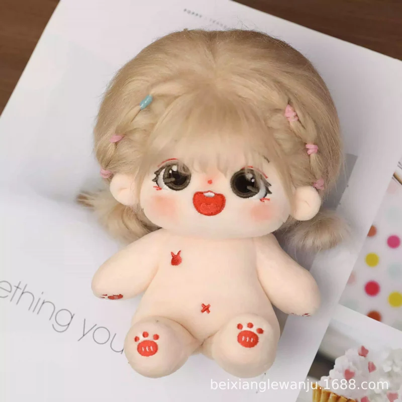 Muñeca IDol Kawaii de 20cm, muñeco de estrella de peluche de Anime, figura de personalización, juguetes de algodón para bebés, regalos de colección para niños