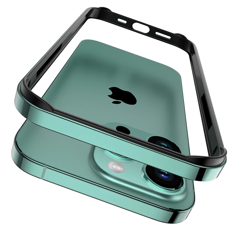 Luxury Light Aluminum Metal Frame Ultra-Thin Silicone Bumper Case Accessory