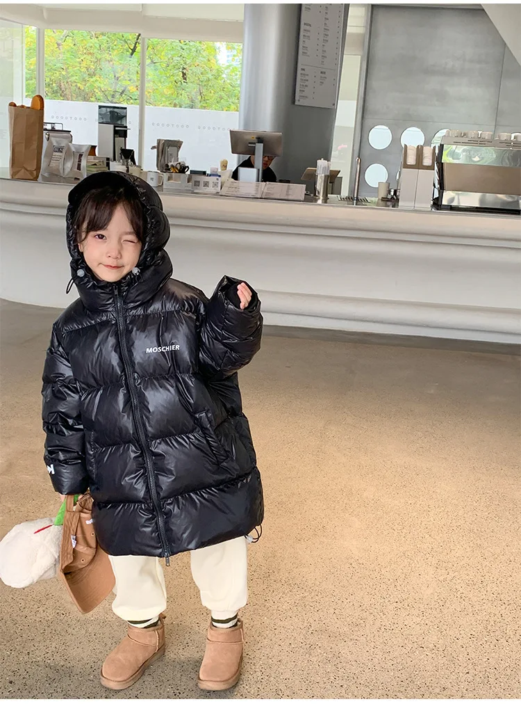 ポルテジャケット　130 3-12 Years Children Teenage Girls Coat Winter Long Hooded