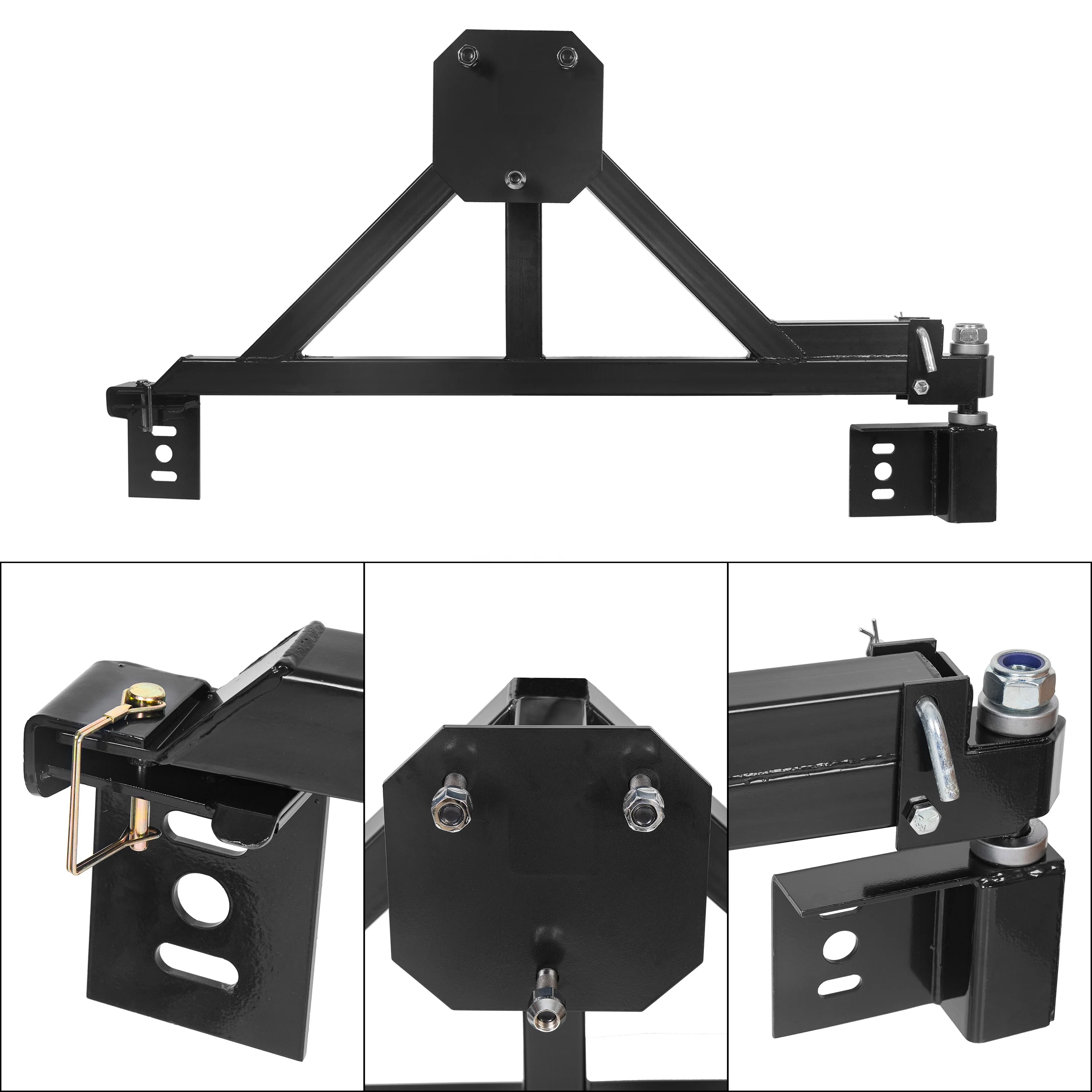 Spare Tire Carrier Rack W/ Drop-Down Option Rear Black Fit Hummer H2 2003-2009