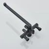Matte Black Bathtub Faucet Long Spout Rotation Wall Mount with ABS Handshower Cold Hot Water Mixer Bathroom Shower Faucet 4