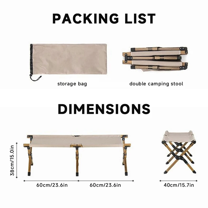 Camping stool for picnic use
