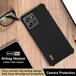 IMAK Crystal Clear Protective Back Case for Moto Edge 60 Neo (Black)