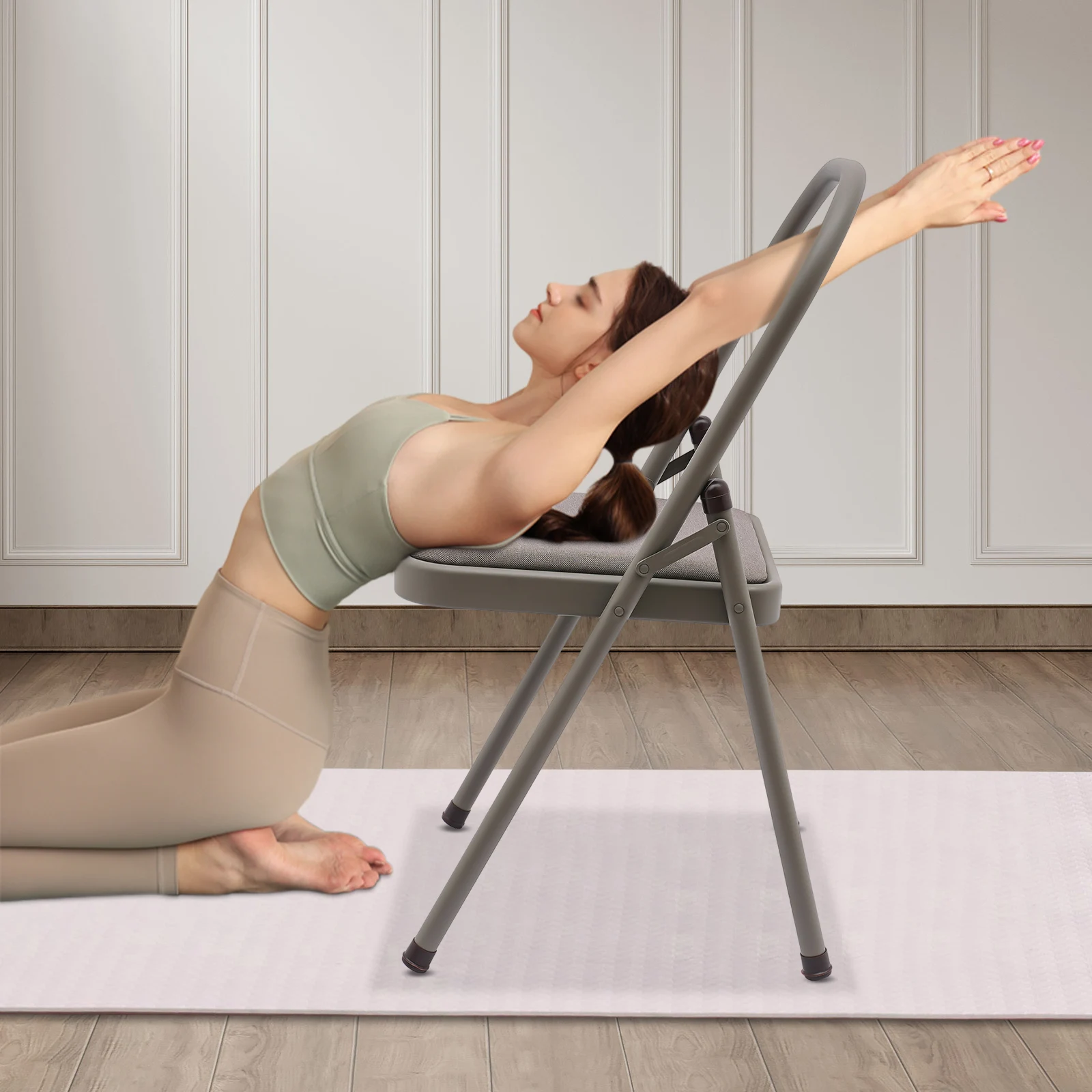 Foldable Yoga Practice Balance Chair Yoga Chair with Lumbar Back Support