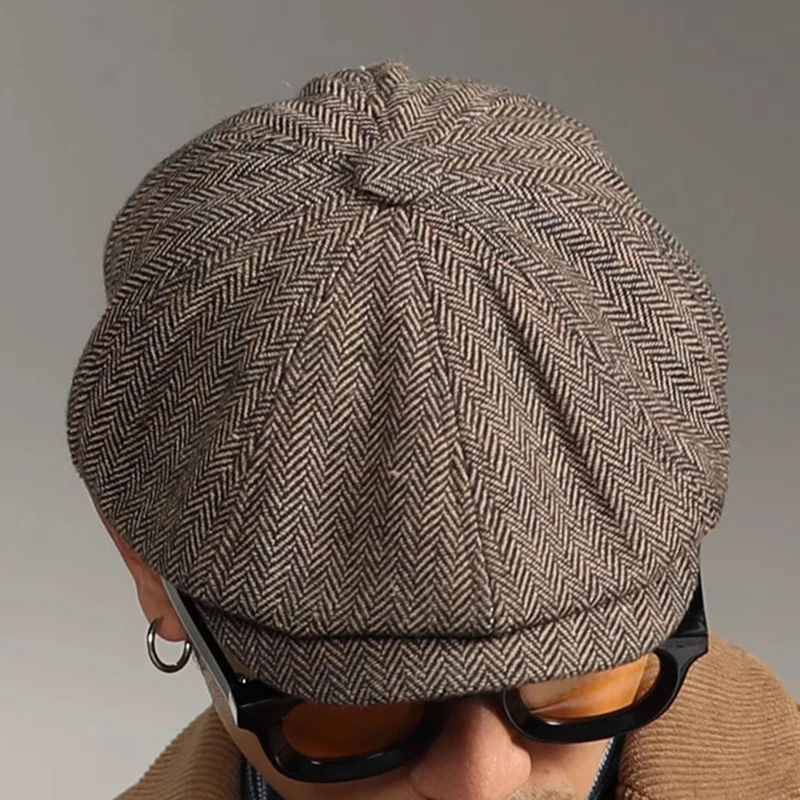 Vintage Men Casual Newsboy Hat Spring Summer Retro Beret Hat Wild Casual Unisex Octagonal Cap Fashion Hip Hop
