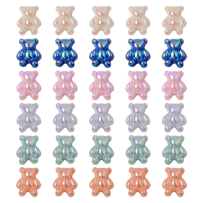 

5Pcs Resin Bear Bear Rhinestones DIY Designs Accessories