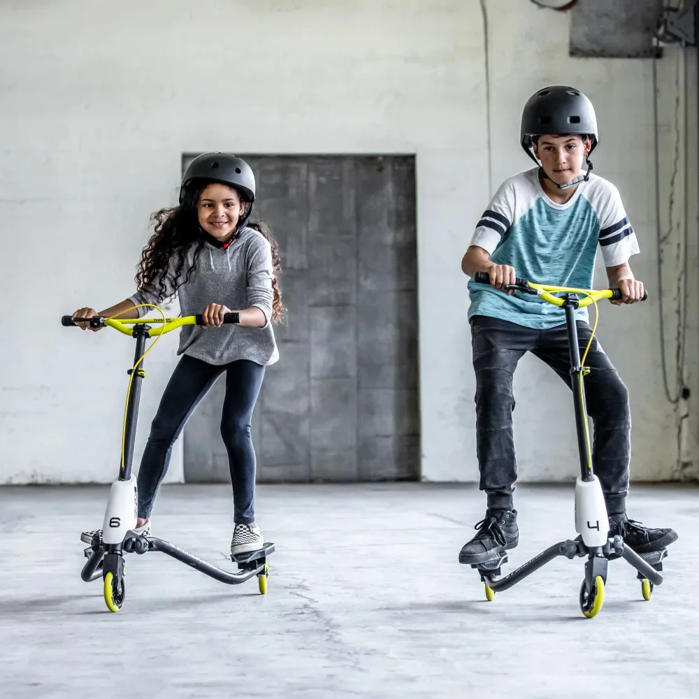 

2023 Yvolution Y Fliker Pro Kids Scooter 3-Wheels 6+ Black/Yellow